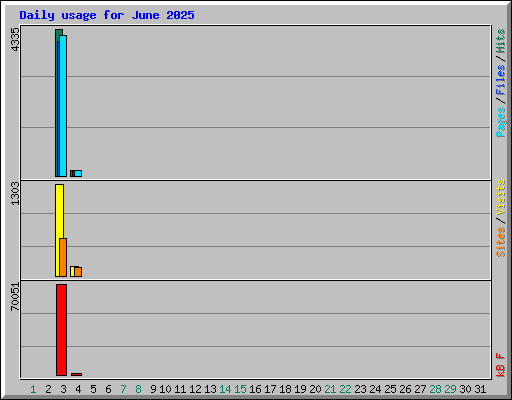 Daily usage for June 2025