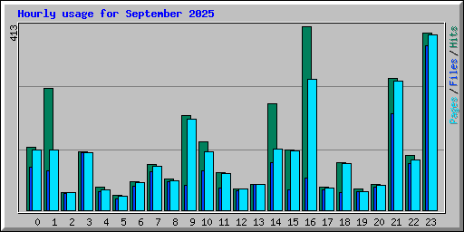 Hourly usage for September 2025